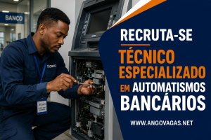 Vaga para Técnico Especializado em Automatismos Bancários com experiência em ATM, processamento de notas e moedas e equipamentos BPS M7 e BPS X9.