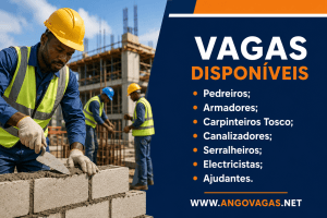 Sociedade 3MHA recruta profissionais para diversas funções na área da construção civil em Angola.