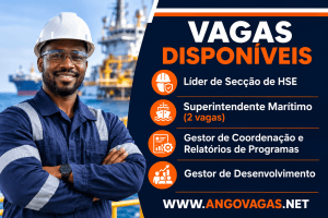 Grupo Simples Oil recruta profissionais para vagas nas áreas de HSE, Engenharia, Gestão de Projectos e Operações Marítimas em Luanda.