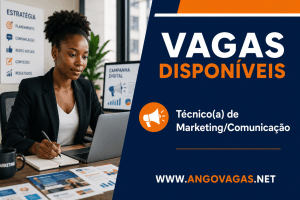 Rega Angola recruta Técnico de Marketing e Comunicação com experiência em design gráfico, IA e comunicação estratégica.