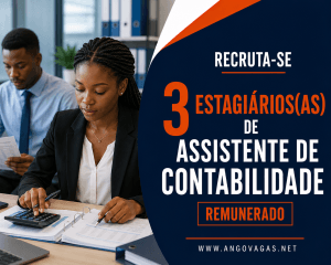 Agência MundiTour recruta 3 Assistentes de Contabilidade para estágio remunerado.