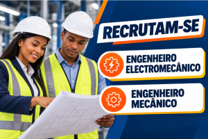 Anúncio de recrutamento da SOGEPOWER para Engenheiro Electromecânico e Engenheiro Mecânico em Viana, Luanda.